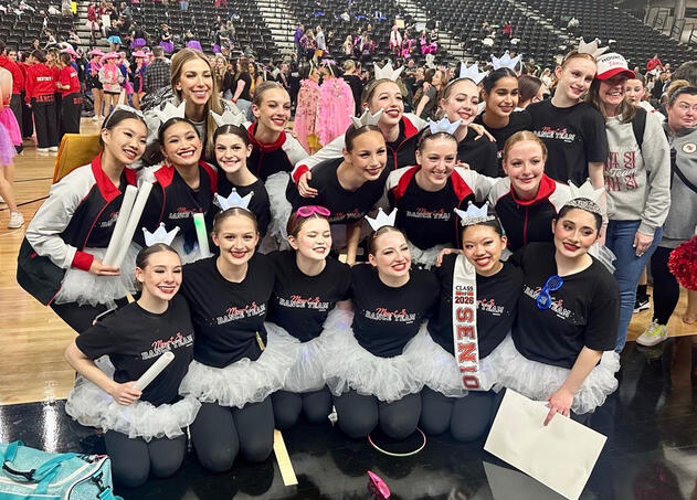 Mount Si Dance celebrating at the state championships